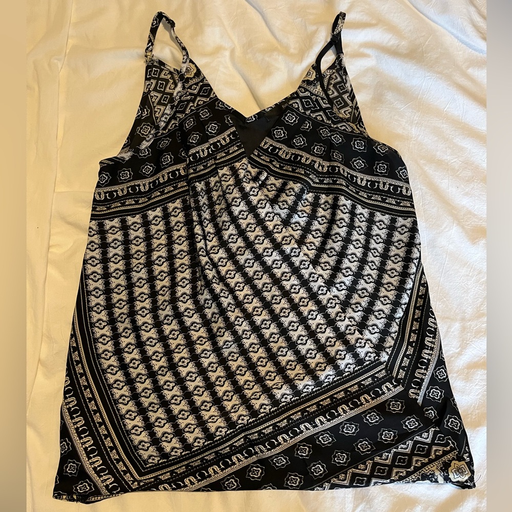 Fun 2 Fun Delroy Scarf Print Cross-Front Blouse